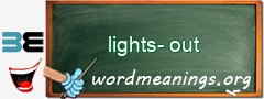 WordMeaning blackboard for lights-out